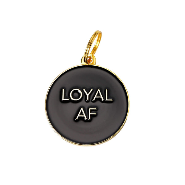 Loyal AF Enamel Charm ID Tag - Black